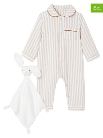 2tlg. Geschenkset in Beige/ Weiß