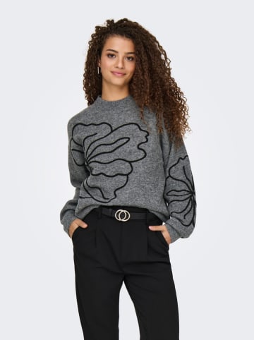Pullover "Jella" in Grau/ Schwarz