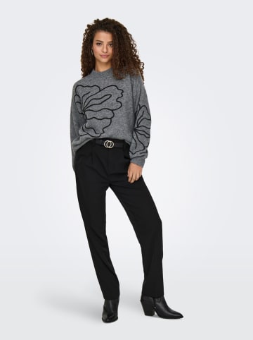 Pullover "Jella" in Grau/ Schwarz