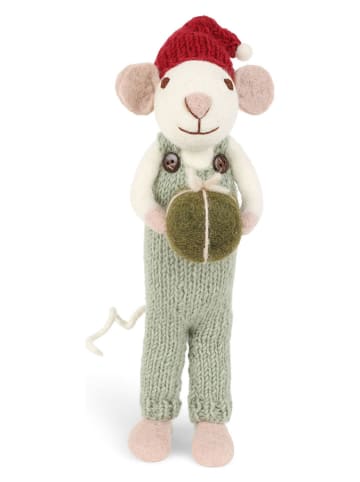 Gry & Sif Figurka dekoracyjna "Mouse" w kolorze zielonym - wys. 29 cm