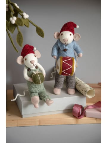 Gry & Sif Figurka dekoracyjna "Mouse" w kolorze zielonym - wys. 29 cm