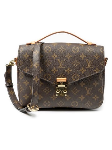 2nd Hand Henkeltasche "Metis" in Braun - (B)24 x (H)18 x (T)6 cm