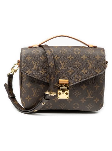 2nd Hand Henkeltasche "Metis" in Braun - (B)24 x (H)18 x (T)6 cm