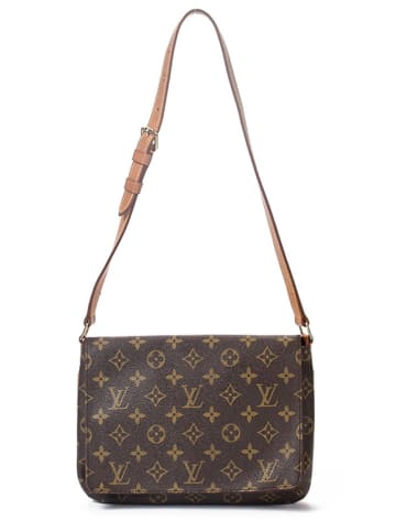 2nd Hand Schultertasche "Musette Tango" in Braun - (B)24 x (H)20 x (T)5 cm