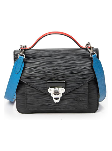 2nd Hand Leder-Henkeltasche "Neo Monceau" in Schwarz - (B)25 x (H)18 x (T)8 cm