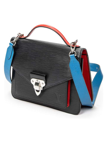 2nd Hand Leder-Henkeltasche "Neo Monceau" in Schwarz - (B)25 x (H)18 x (T)8 cm
