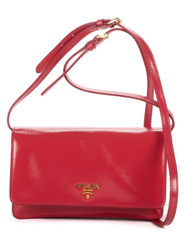 2nd Hand Leder-Umhängetasche in Pink - (B)20,5 x (H)12,5 x (T)5 cm