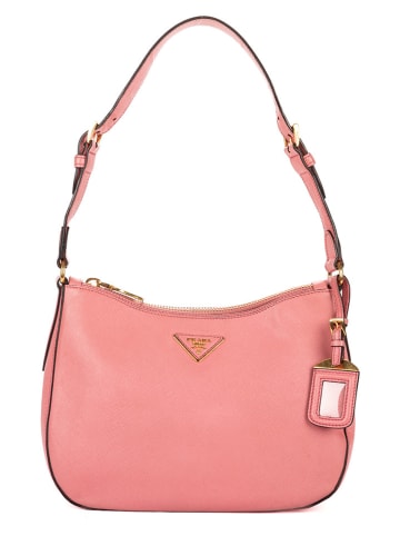 2nd Hand Leder-Schultertasche in Pink - (B)30 x (H)20 x (T)13 cm