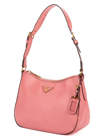2nd Hand Leder-Schultertasche in Pink - (B)30 x (H)20 x (T)13 cm
