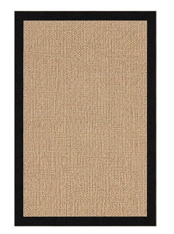 Kurzflor-Teppich "Rona" in Beige/ Schwarz
