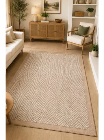 Kurzflor-Teppich "Tayel" in Beige