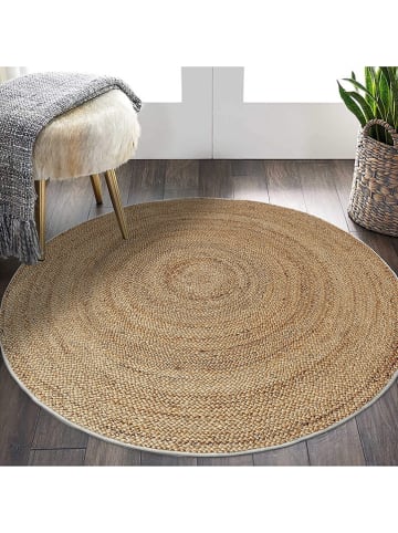 Kurzflor-Teppich in Beige