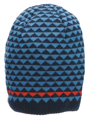 Strickmütze in Blau