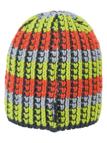 Strickmützein Gelb/ Grau/ Orange