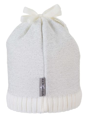 Strickmütze in Weiß
