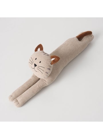 Osłona "Minky" w kolorze beżowo-jasnobrązowym przed przeciągiem - wys. 21 cm