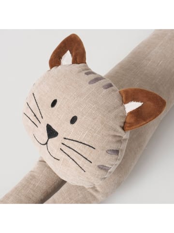 Osłona "Minky" w kolorze beżowo-jasnobrązowym przed przeciągiem - wys. 21 cm