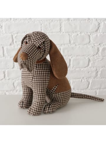 Stoper "Cooper" w kolorze beżowo-brązowym do drzwi - 15 x 28 cm