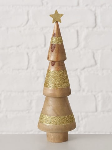 Dekoaufsteller "Luminara" in Hellbraun/ Gold - (H)20 cm