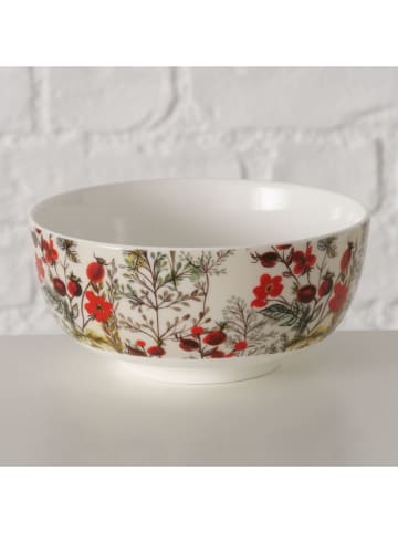 Miska "Rosehip" w kolorze zielono-czerwono-białym na musli - Ø 13,5 cm