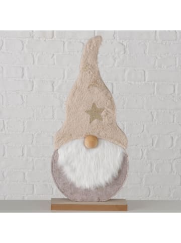 Dekofigur "Velor" in Beige/ Weiß - (H)50 cm