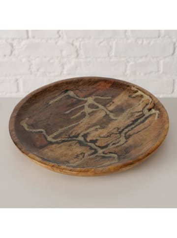 Dekoteller "Parina" in Braun - Ø 22,5 cm
