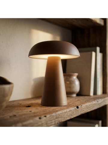 Lampa stołowa LED "Adelia" w kolorze ciemnobrązowym - wys. 18 cm