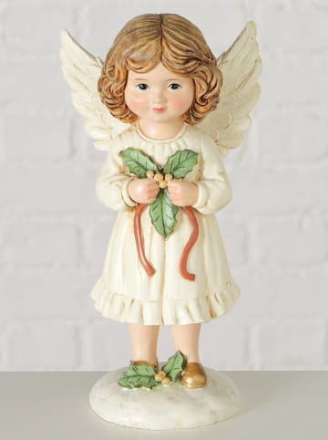 Figurka dekoracyjna "Clara" w kolorze jasnobrązowo-kremowym - wys. 20 cm