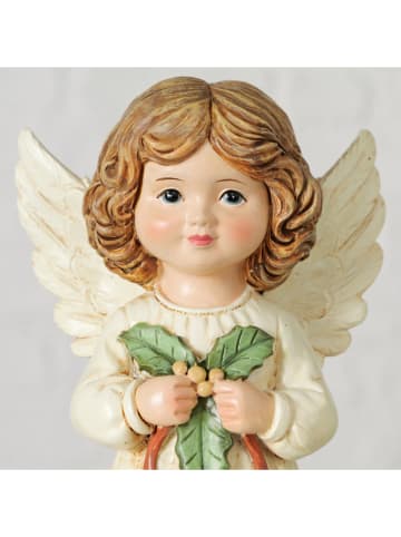 Figurka dekoracyjna "Clara" w kolorze jasnobrązowo-kremowym - wys. 20 cm