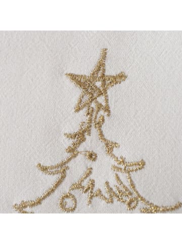 Kissen ''Valuna'' in Weiß/ Gold - (L)43 x (B)43 cm