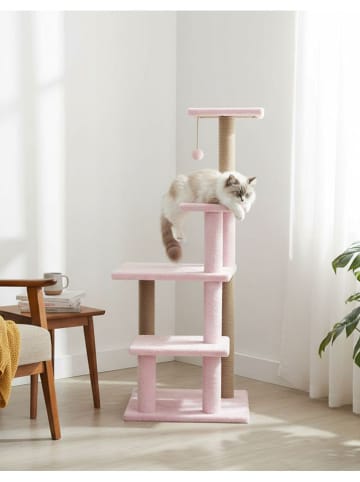 Kratzbaum "Alessi" in Rosa - (B)45 x (H)117 x (T)45 cm