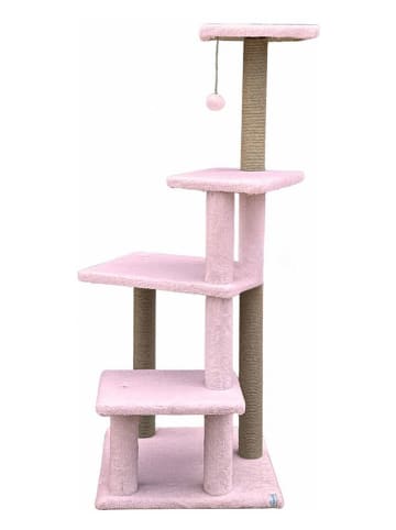 Drapak "Alessi" w kolorze jasnoróżowym dla kota - 45 x 117 x 45 cm