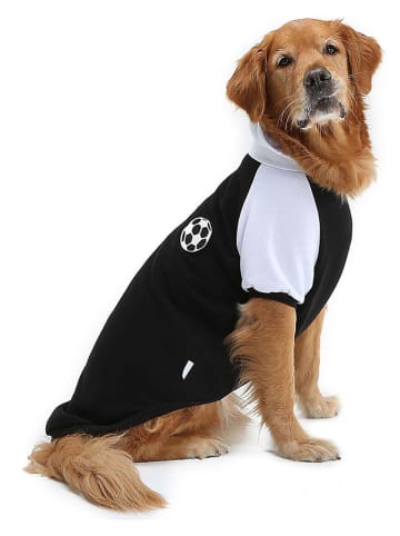 Hondenhoodie zwart/wit