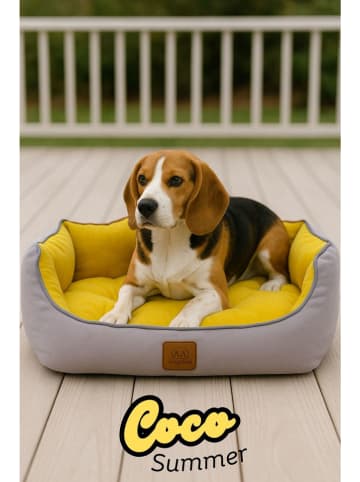 Legowisko "Coco Summer" w kolorze żółto-jasnoszarym dla zwierząt