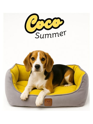 Legowisko "Coco Summer" w kolorze żółto-jasnoszarym dla zwierząt