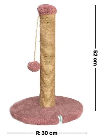 Drapak "Coris" w kolorze szaroróżowym dla kota - wys. 52 x Ø 30 cm