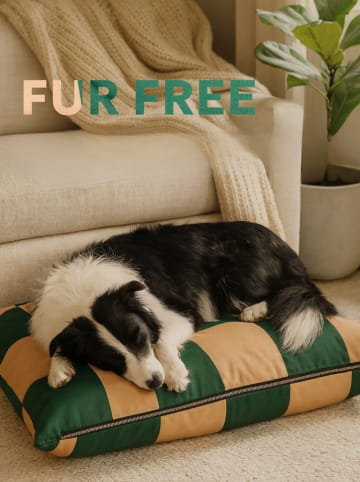 Tierbett ''Fur Free'' in Grün/ Beige