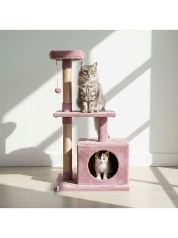 Kattenhuis "Liora" roze - (B)50 x (H)106 x (D)35 cm