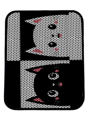 Kattengrintmat grijs/zwart - (L)45 x (B)60 cm