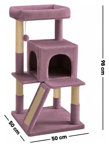 Domek "Peti" w kolorze różowym dla kota - 50 x 98 x 50 cm