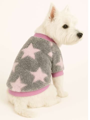 Hundehoodie in Grau/ Rosa