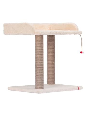 Kratzbaum "Platform" in Creme - (B)50 x (H)50 x (T)34 cm