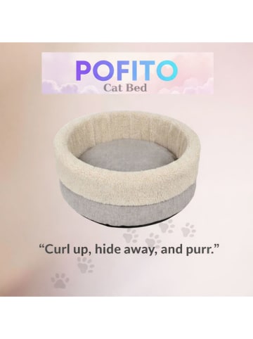 Katzenbett ''Pofito'' in Creme/ Hellgrau