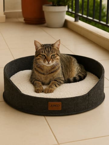 Dierenmand "Robin" grijs/crème