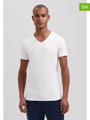 2-delige set: shirts wit