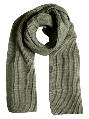 Szal w kolorze khaki - 170 x 38 cm