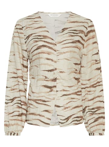 Bluse in Beige/ Hellbraun