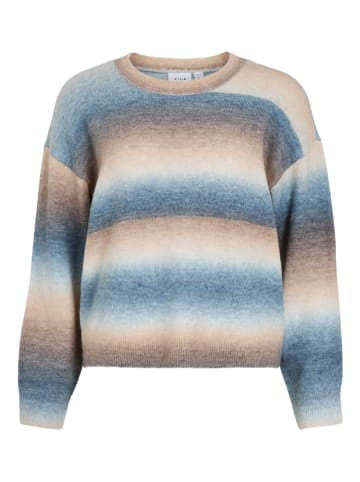 Sweter "Viginia" w kolorze jasnobrązowo-niebieskim