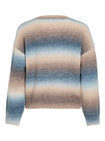 Sweter "Viginia" w kolorze jasnobrązowo-niebieskim