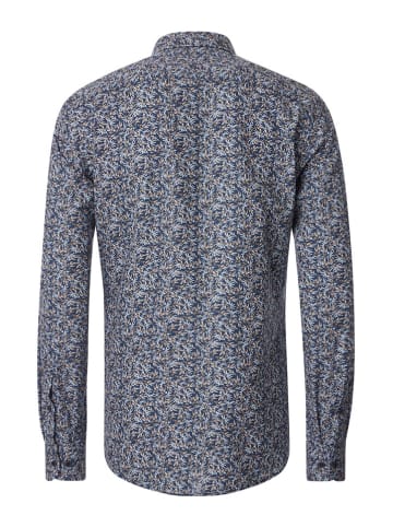 Blouse blauw/oranje